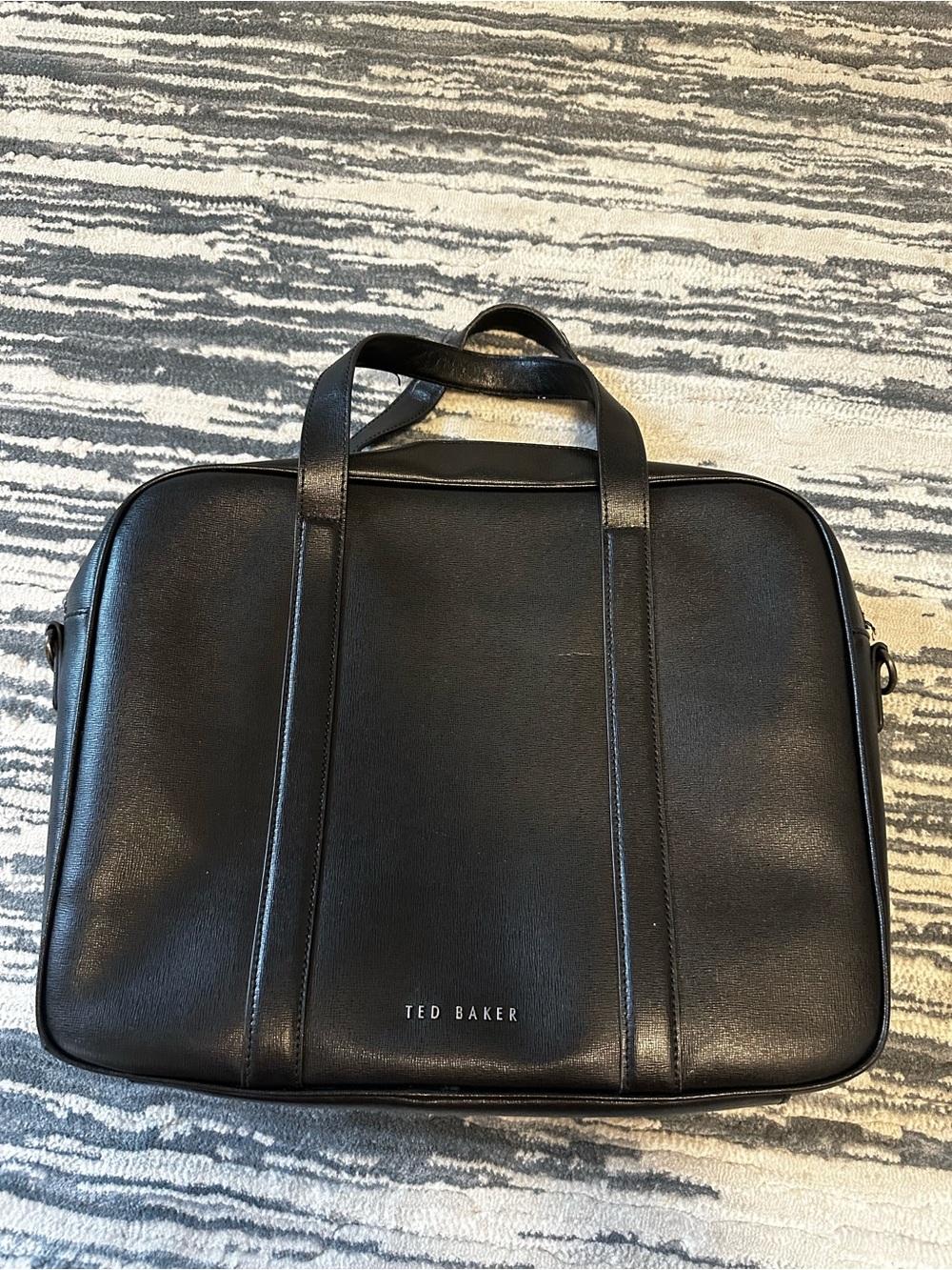 Ted Baker Black Leather Laptop Bag